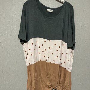 Maurices Short Sleeve Tie Shirt